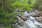USA, West Virginia, New River Gorge National Park. Scenic with creek water cascade. Art Print